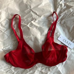 CUUP The Plunge: 32B Cerise Red NWT